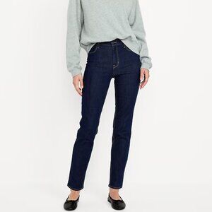 Old Navy High Waisted Straight Dark Wash Jeans Size 22